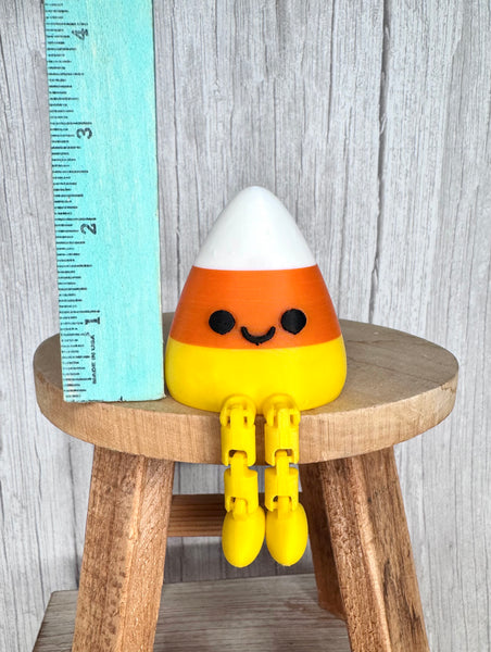 3D printed dangle leg candy corn
