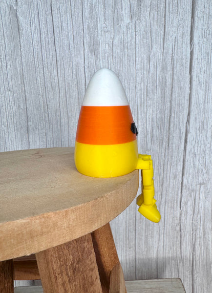 3D printed dangle leg candy corn
