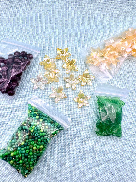 Bead kit for making sunflowers