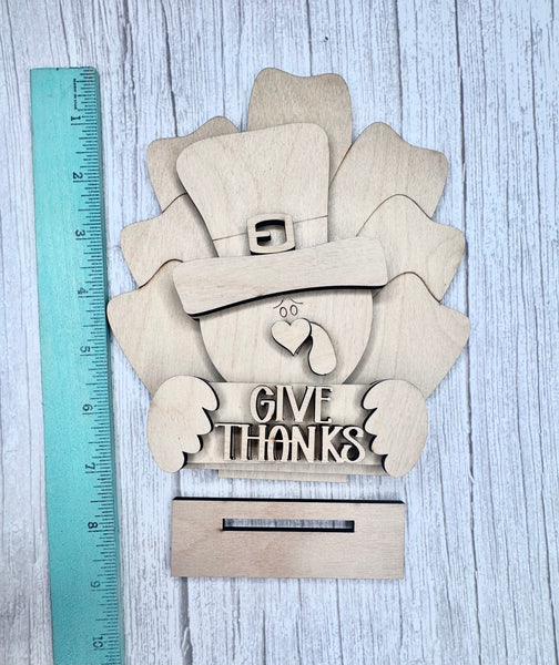 Give Thanks shelf sitter turkey DIY kit