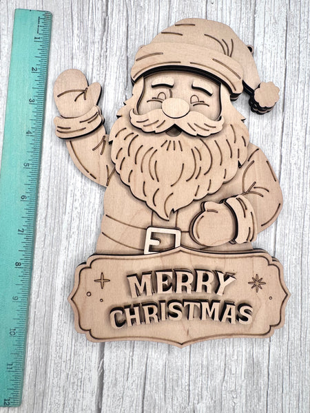 Hanging Merry Christmas Santa DIY kit