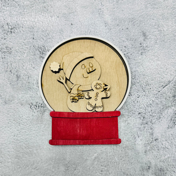 Snowman insert for interchangeable gumball machine or snowglobe