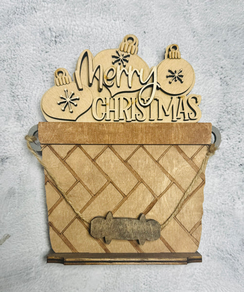 Merry Christmas insert DIY for interchangeable basket