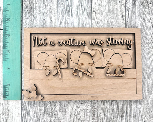 Not a creature was stirring DIY sign kit