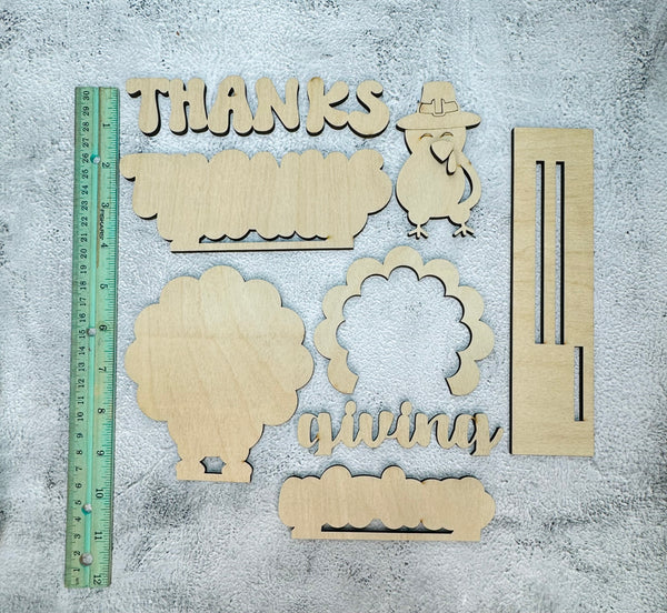 Thanksgiving turkey standing sign DIY kit