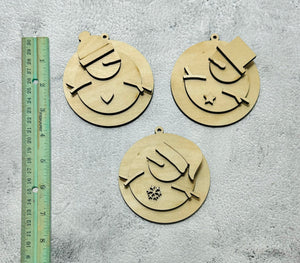 Melting snowmen ornaments DIY set of 3