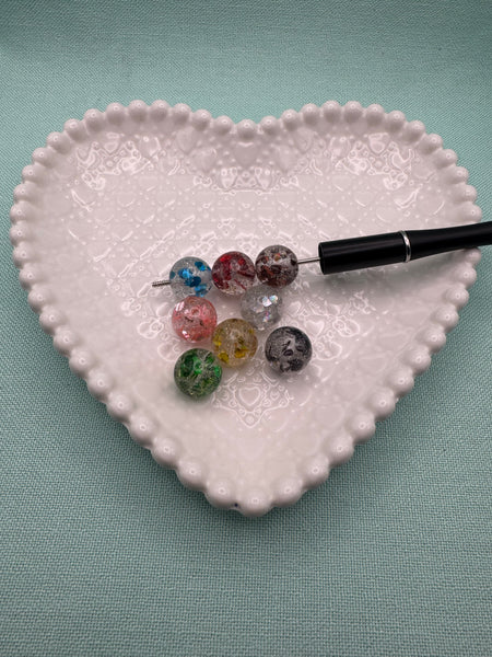 16mm clear heart confetti beads (8)