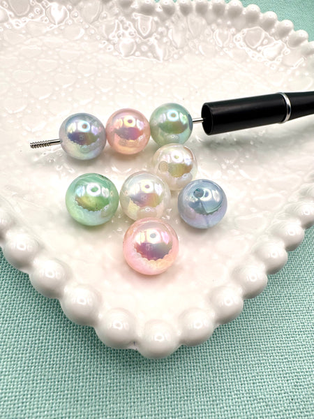 16mm acrylic pastel beads (8)