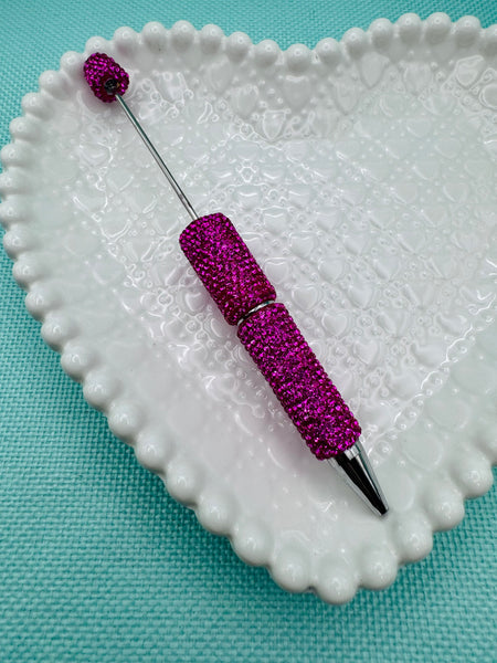 Rhinestone beadable pen