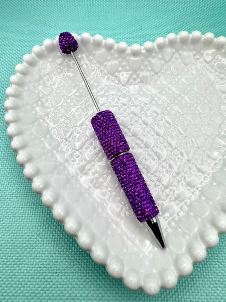 Rhinestone beadable pen