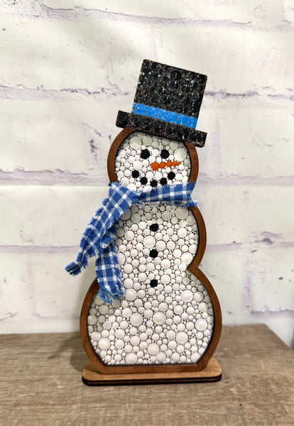 Standing snowman outline DIY kit