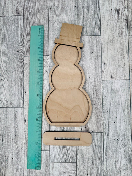 Standing snowman outline DIY kit