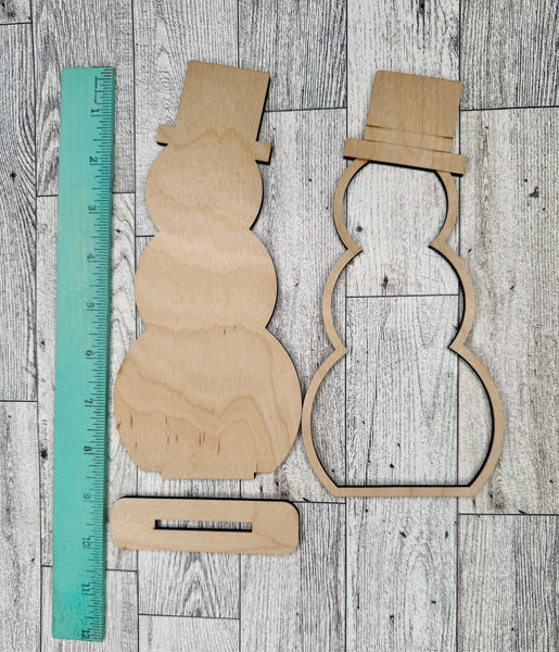 Standing snowman outline DIY kit