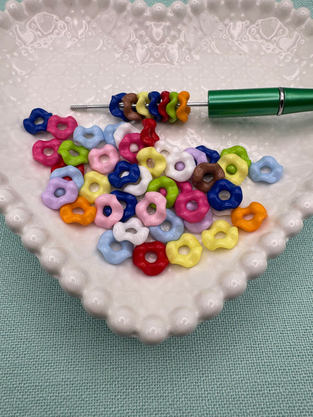 14mm acrylic wavy spacers  small bag
