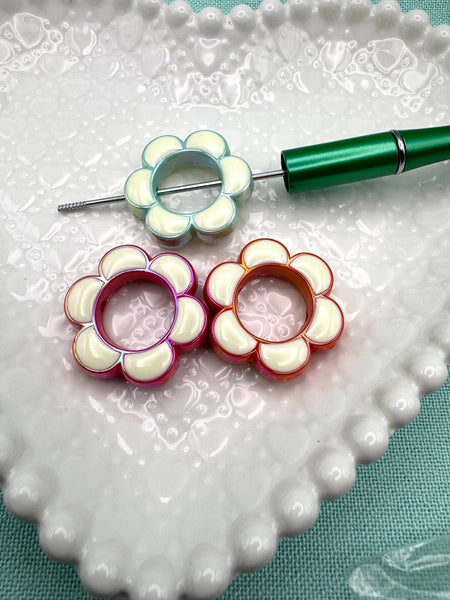 Flower frame beads (30)