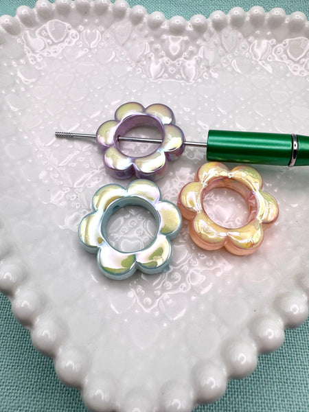 Flower frame beads (30)