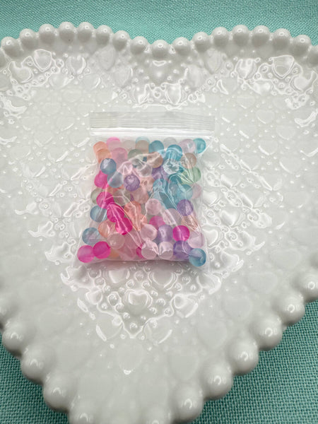 6mm frosted spacer beads 2x2 bag