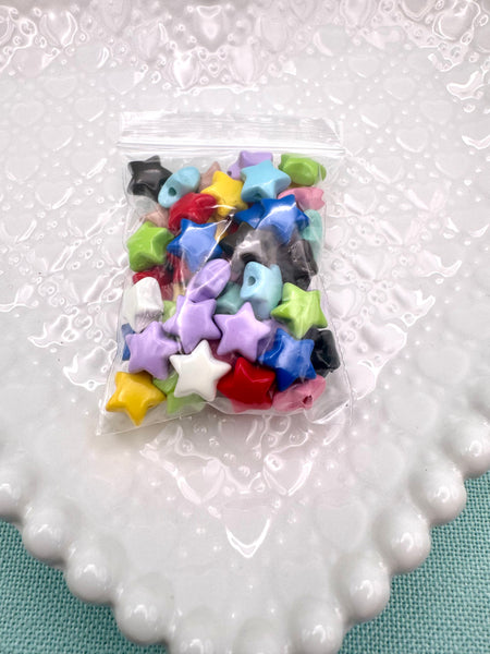 Small colorful star beads
