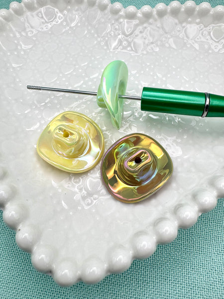 Cowboy hat beads (3)