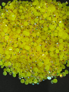 Bright Yellow AB rhinestones