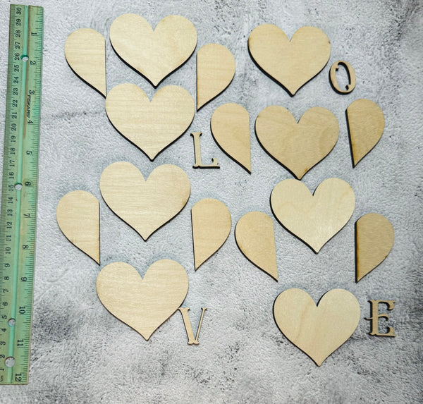 LOVE heart garland DIY kit with beads