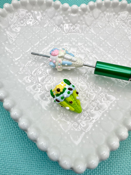 Ice cream cone beads (2)
