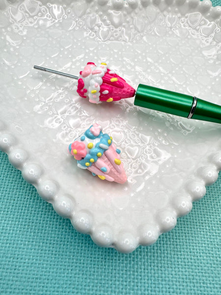 Ice cream cone beads (2)