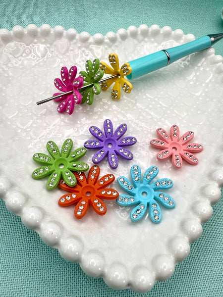 Flower beads (8)