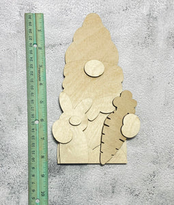 Standing gnome with bunny and carrot DIY set