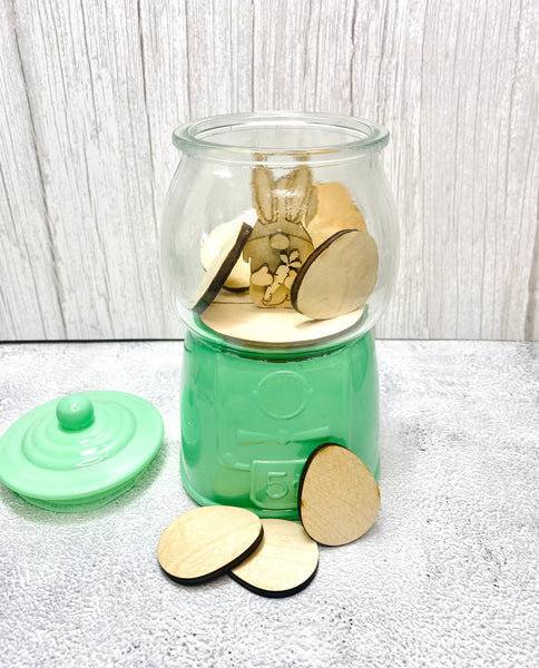Bunny gnome and eggs for gumball canister DIY set