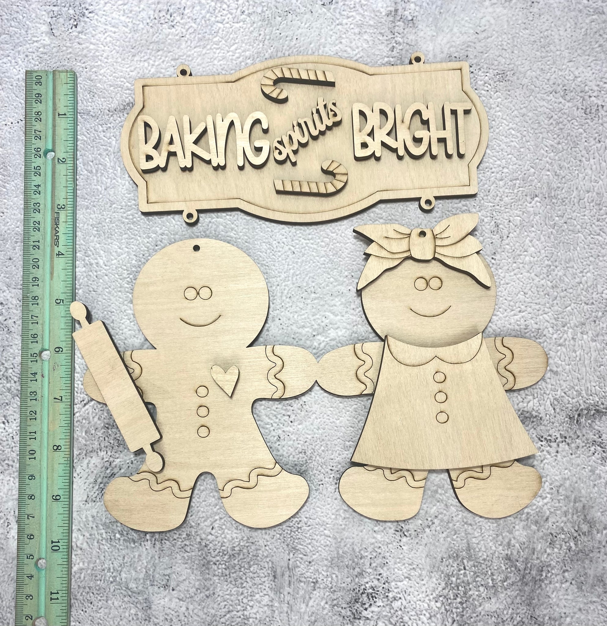 Baking spirits bright hanging sign DIY set