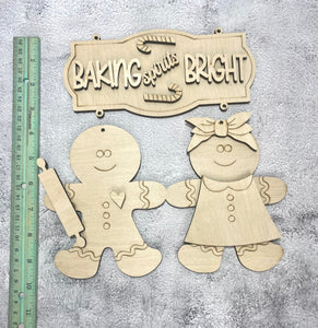 Baking spirits bright hanging sign DIY set