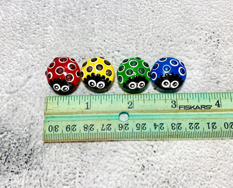 Doodle bug magnets primary colors  set of 4