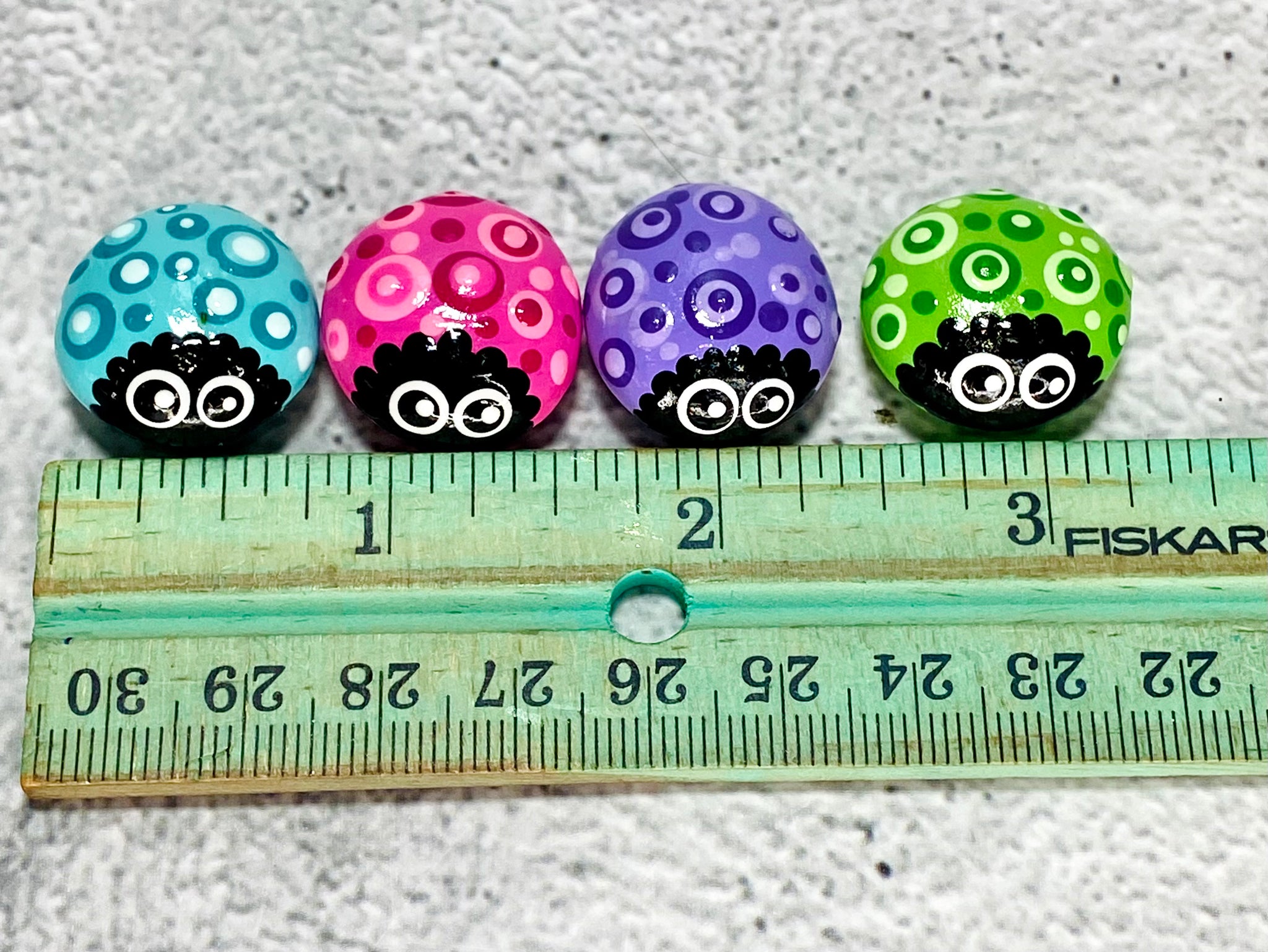 Doodle bug magnets cool tone colors set of 4