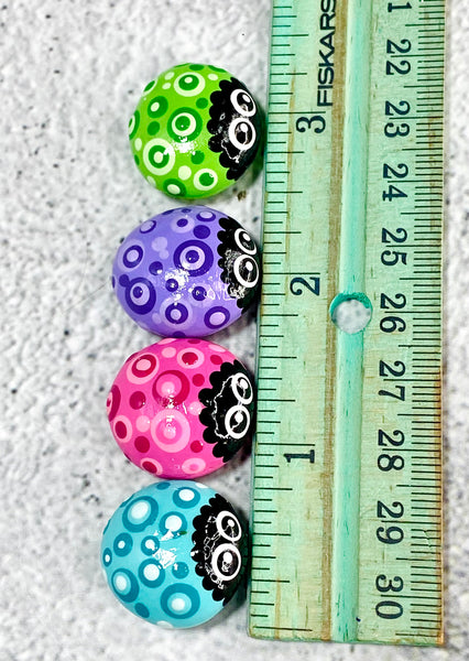 Doodle bug magnets cool tone colors set of 4