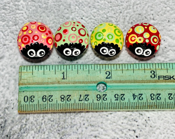 Doodle bug magnets melon colors set of 4