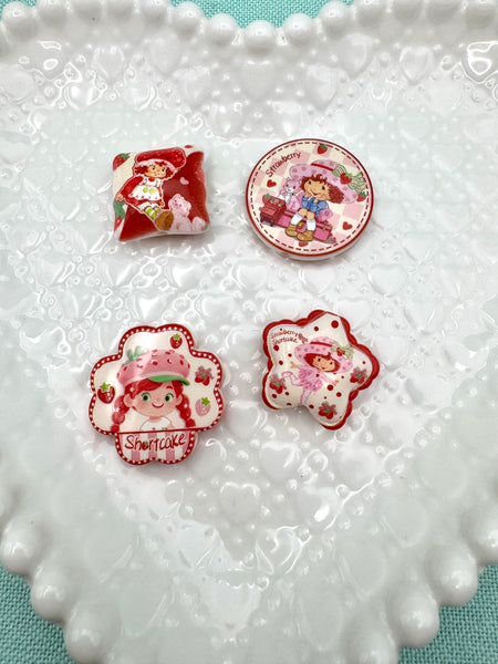 Acrylic Strawberry Shortcake beads (4)
