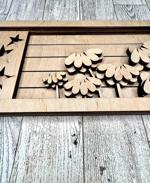 Flag sign with daisies DIY