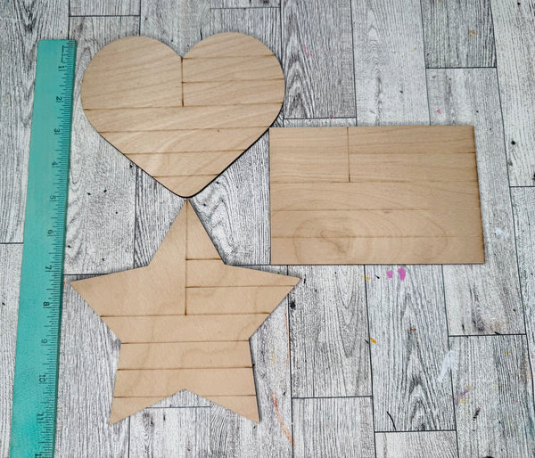 Heart, star and flag for dotting