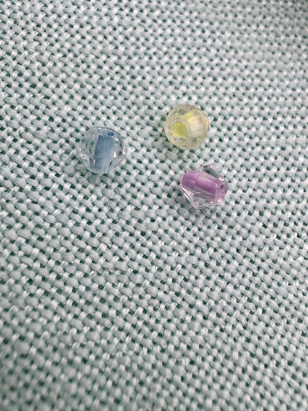 4mm bicone shaped bright colored glass beads