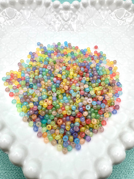 Colorful 3mm glass seed beads