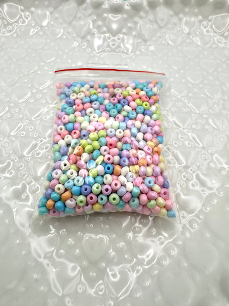 3mm pastel glass seed beads