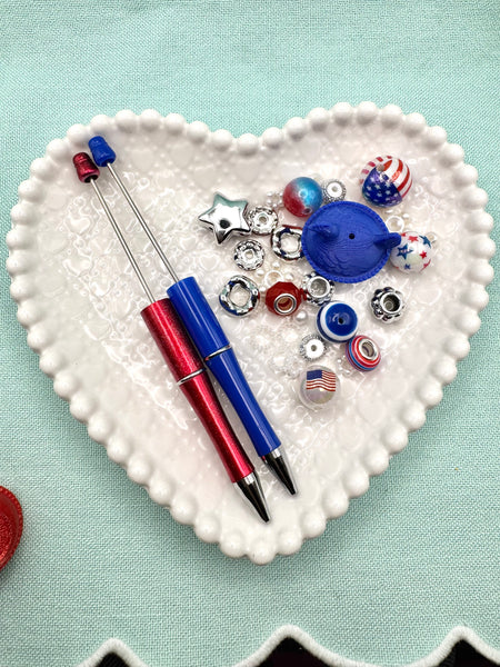 Patriotic beadable pen kit