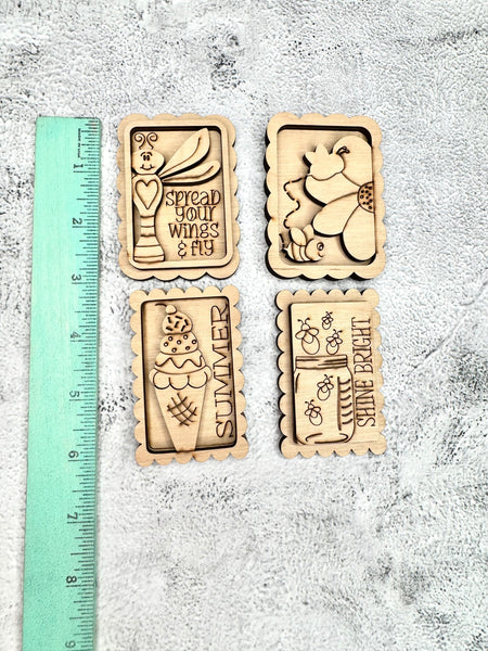 Set of 4 summer mini signs DIY