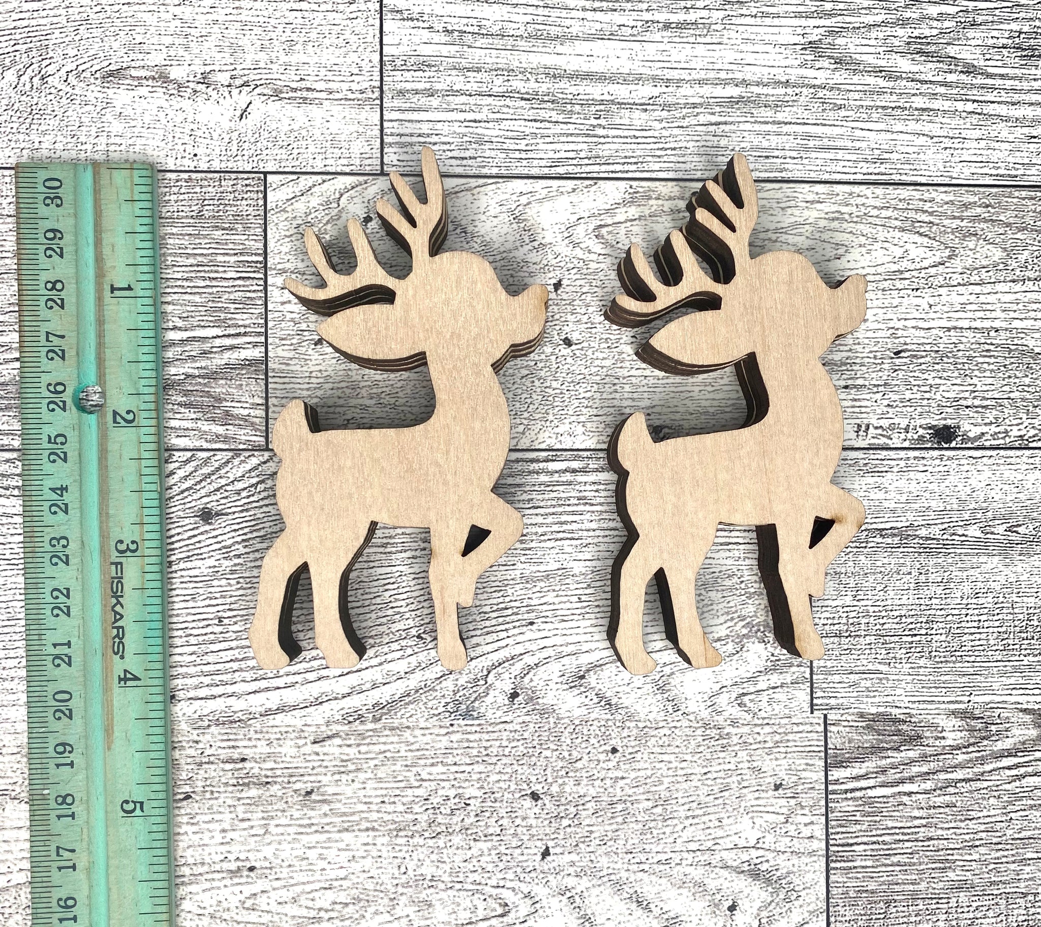 Set of 2 standing reindeer DIY