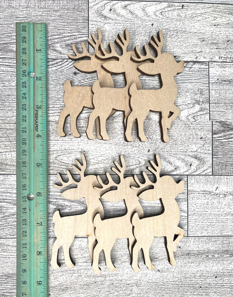 Set of 2 standing reindeer DIY