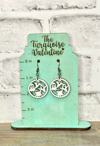 Round ghost earrings