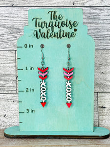 XOXO arrow earrings